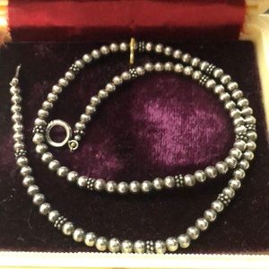 Vintage 1990s Sterling beaded Necklace
